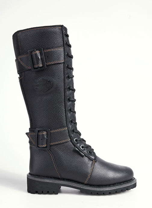 Harley Davidson Siyah Kadın Deri Bot 025Z100640 - Görsel 2