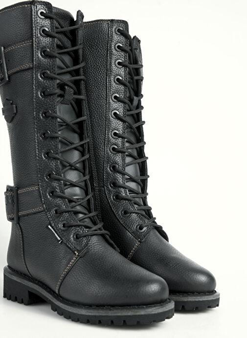 Harley Davidson Siyah Kadın Deri Bot 025Z100640 - Görsel 6