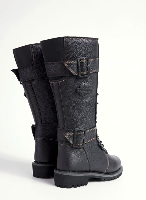 Harley Davidson Siyah Kadın Deri Bot 025Z100640 - Görsel 4