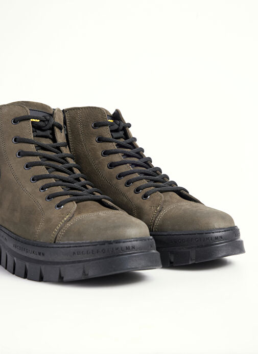 Bulldozer Haki Erkek Deri Bot BUL-250111 - Görsel 6