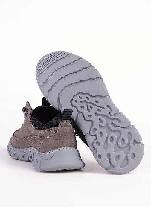 Bulldozer Gri Erkek Deri Sneaker BUL-240003 - Görsel 5