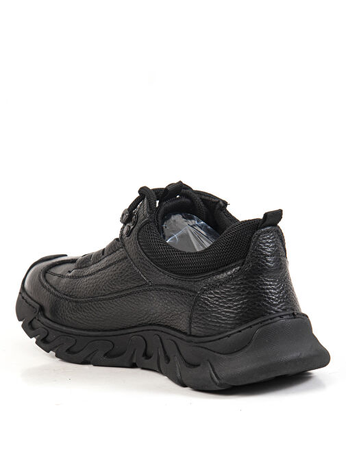 Bulldozer Siyah Erkek Deri Sneaker BUL-240003 - Görsel 4