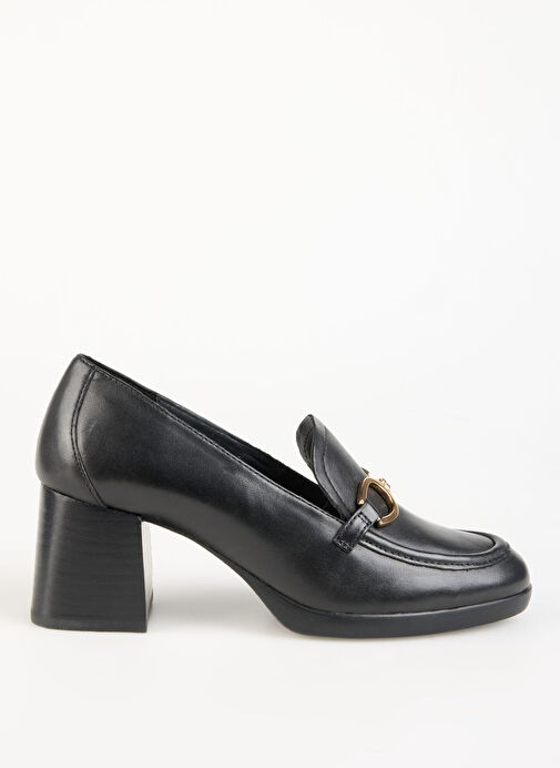 Geox Siyah Kadın Deri Topuklu Ayakkabı D46XBF00043C9999 - Görsel 2