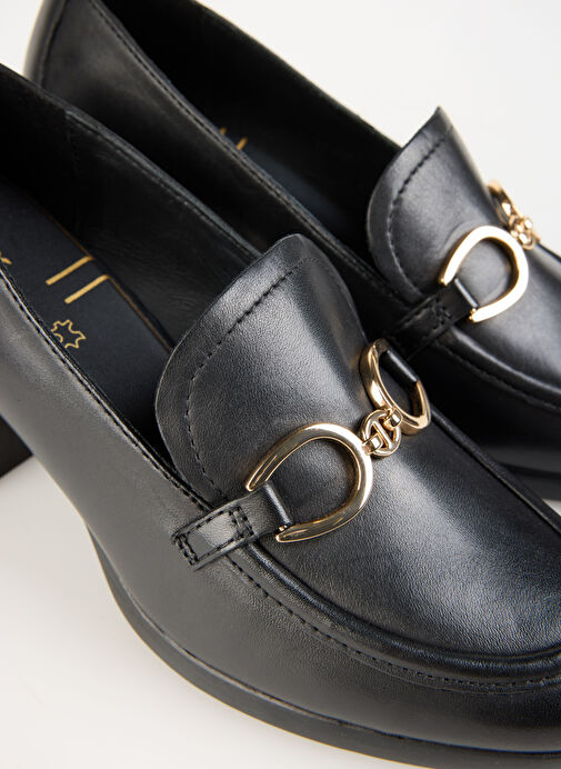 Geox Siyah Kadın Deri Topuklu Ayakkabı D46XBF00043C9999 - Görsel 4