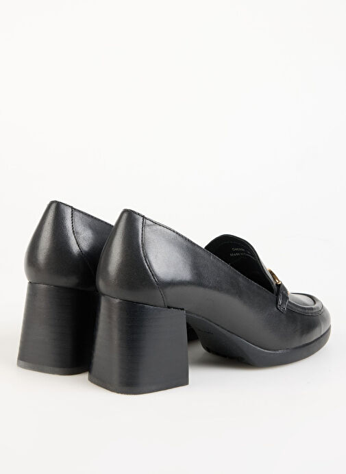 Geox Siyah Kadın Deri Topuklu Ayakkabı D46XBF00043C9999 - Görsel 5