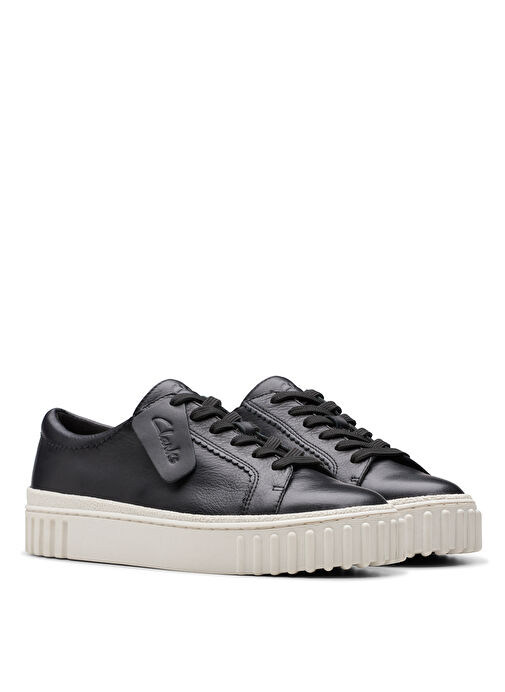 Clarks Siyah Kadın Deri Sneaker 26176436 - Görsel 5