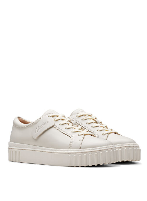 Clarks Beyaz Kadın Deri Sneaker 26177817 - Görsel 5