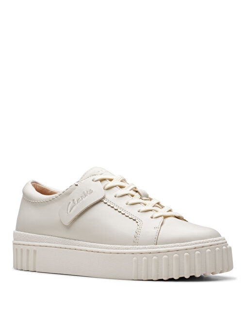 Clarks Beyaz Kadın Deri Sneaker 26177817 - Görsel 8