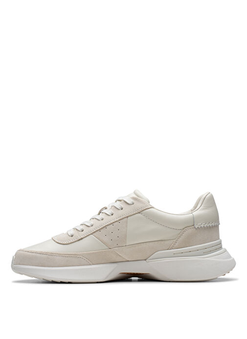 Clarks Beyaz Erkek Deri Sneaker Craft Pace - Görsel 3