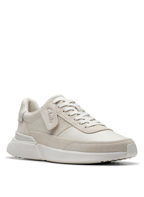 Clarks Beyaz Erkek Deri Sneaker Craft Pace - Görsel 4