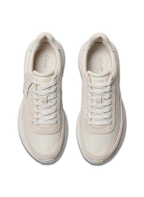 Clarks Beyaz Erkek Deri Sneaker Craft Pace - Görsel 6