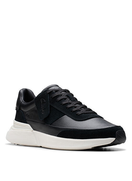 Clarks Siyah Erkek Deri Sneaker Craft Pace - Görsel 4