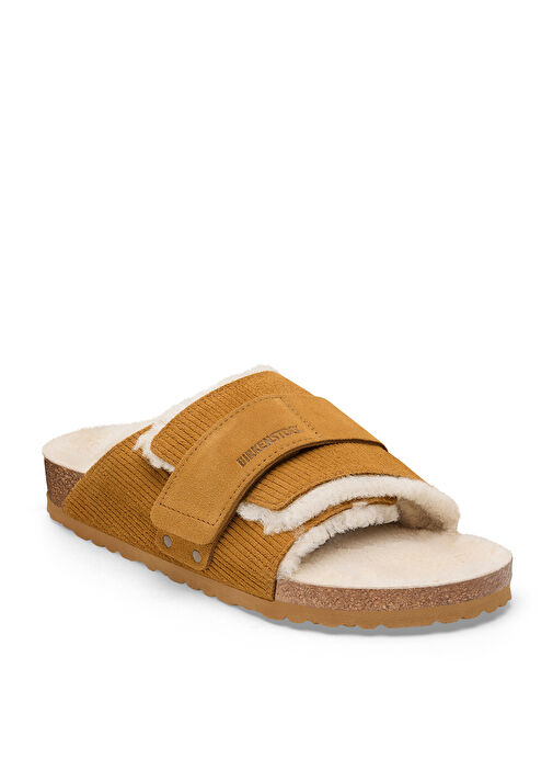 Birkenstock Taba Erkek Süet Ev Terliği KYOTO TEDDY VL GEPRÄGT - Görsel 3