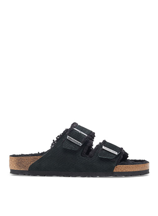 Birkenstock Siyah Erkek Süet Ev Terliği ARIZONA TEDDY VL GEPRÄGT - Görsel 2