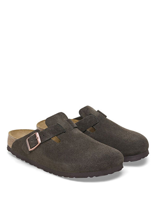 Birkenstock Koyu Kahverengi Kadın Süet Terlik 1027460 - Görsel 5