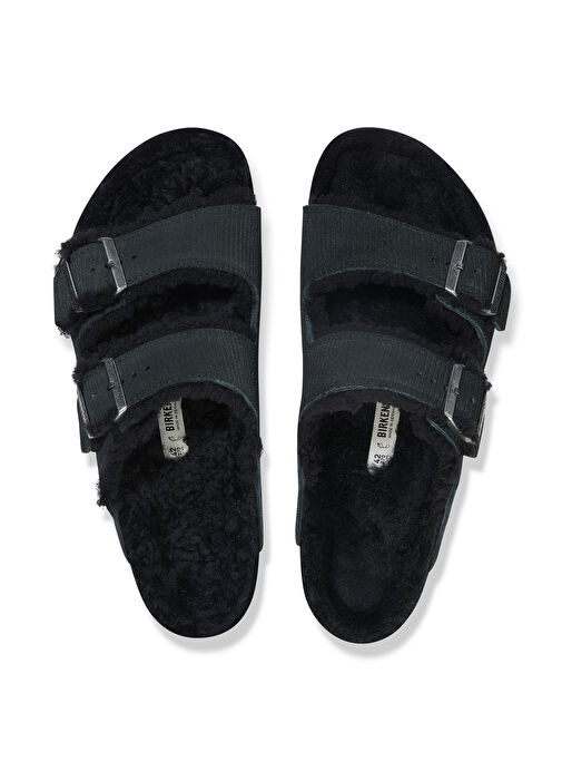Birkenstock Siyah Kadın Süet Terlik 1028357 - Görsel 4