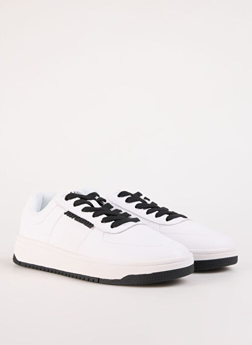 Just Cavalli Beyaz-Siyah Erkek Deri Sneaker FONDO AZULA DIS.8 - Görsel 7