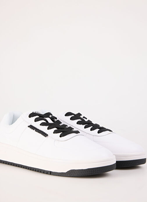 Just Cavalli Beyaz-Siyah Erkek Deri Sneaker FONDO AZULA DIS.8 - Görsel 10