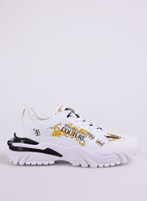 Versace Jeans Couture Beyaz-Altın Erkek Sneaker FONDO NEW TRAIL TREK DIS. 10 - Görsel 2