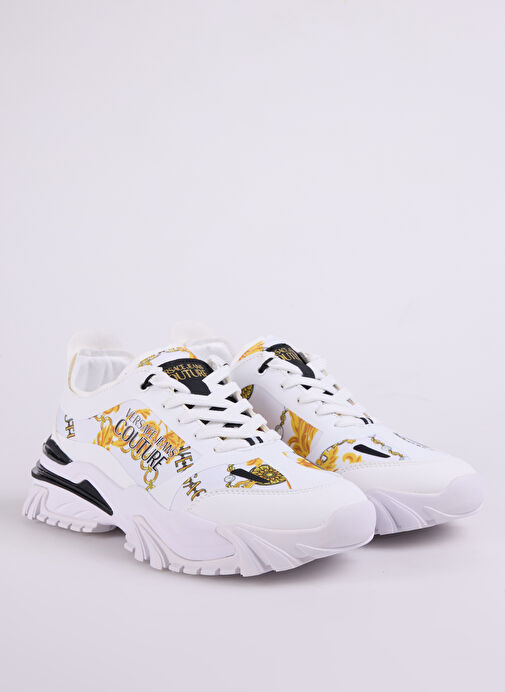 Versace Jeans Couture Beyaz-Altın Erkek Sneaker FONDO NEW TRAIL TREK DIS. 10 - Görsel 3
