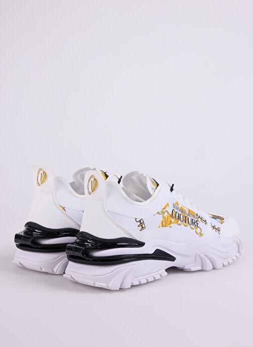 Versace Jeans Couture Beyaz-Altın Erkek Sneaker FONDO NEW TRAIL TREK DIS. 10 - Görsel 4