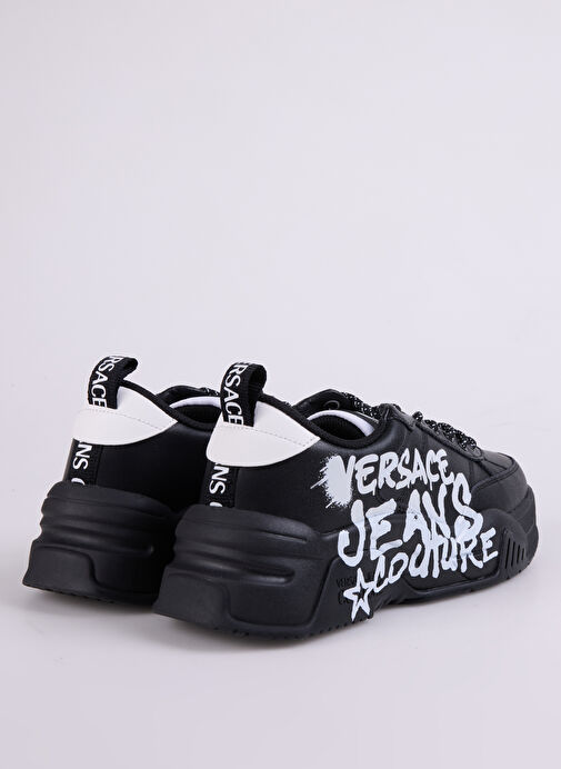 Versace Jeans Couture Beyaz-Siyah Erkek deri Sneaker FONDO STARGAZE DIS. SF1 - Görsel 4