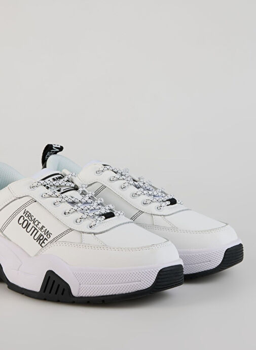 Versace Jeans Couture Beyaz-Siyah Erkek deri Sneaker FONDO STARGAZE DIS. SF1 - Görsel 6