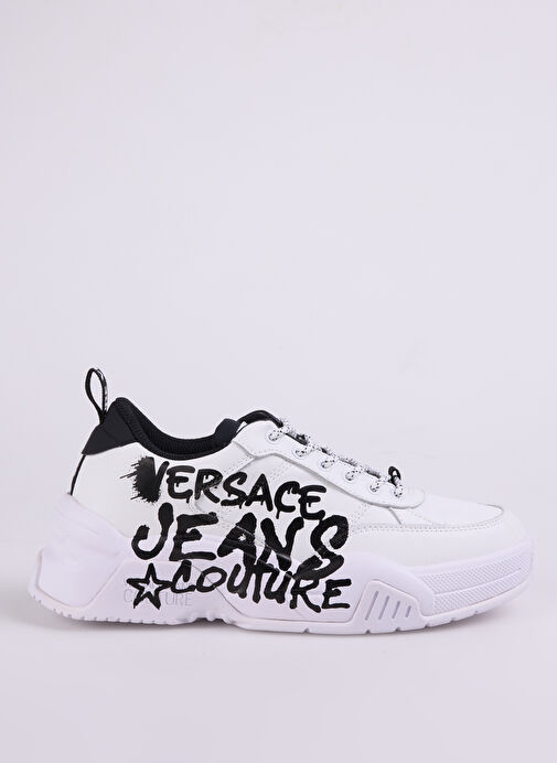 Versace Jeans Couture Siyah-Beyaz Erkek deri Sneaker FONDO STARGAZE DIS. SF1 - Görsel 2