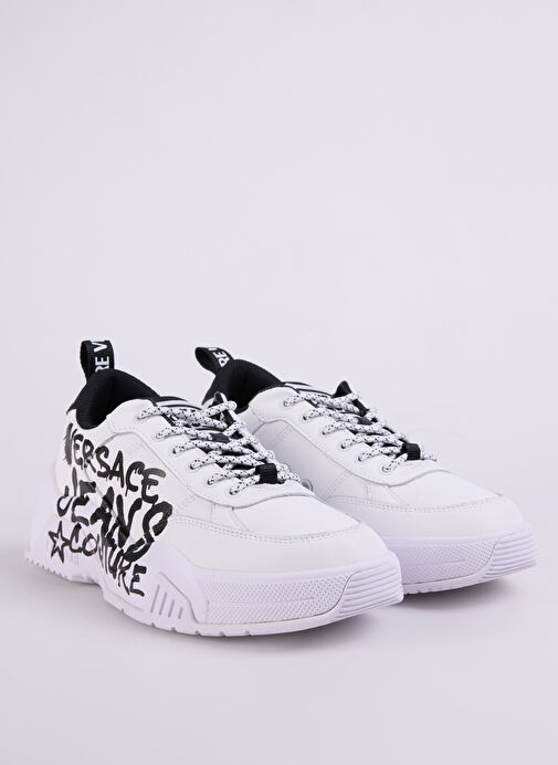 Versace Jeans Couture Siyah-Beyaz Erkek deri Sneaker FONDO STARGAZE DIS. SF1 - Görsel 3