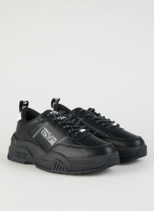 Versace Jeans Couture Beyaz-Siyah Erkek Deri Sneaker FONDO STARGAZE DIS. SF1 - Görsel 3