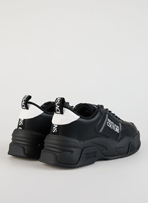 Versace Jeans Couture Beyaz-Siyah Erkek Deri Sneaker FONDO STARGAZE DIS. SF1 - Görsel 4