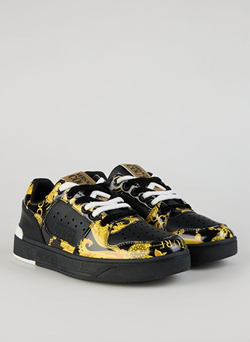 Versace Jeans Couture Siyah - Altın Erkek Deri Sneaker FONDO STARLIGHT DIS. SJ4 - Görsel 3
