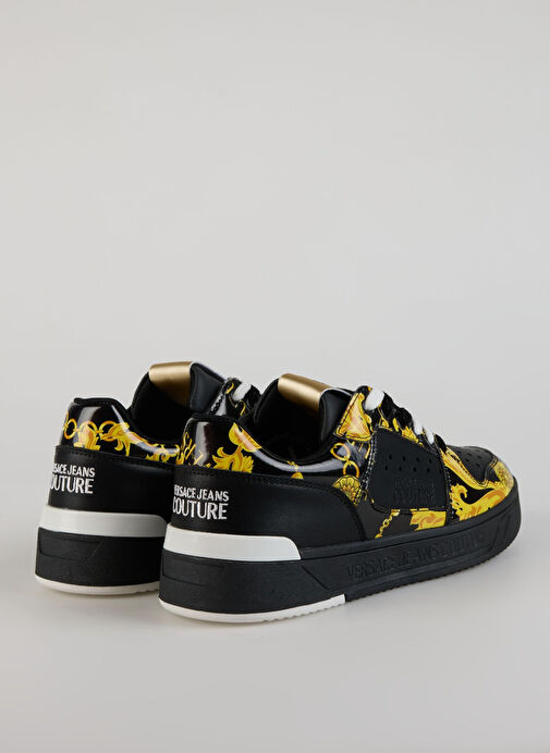 Versace Jeans Couture Siyah - Altın Erkek Deri Sneaker FONDO STARLIGHT DIS. SJ4 - Görsel 4