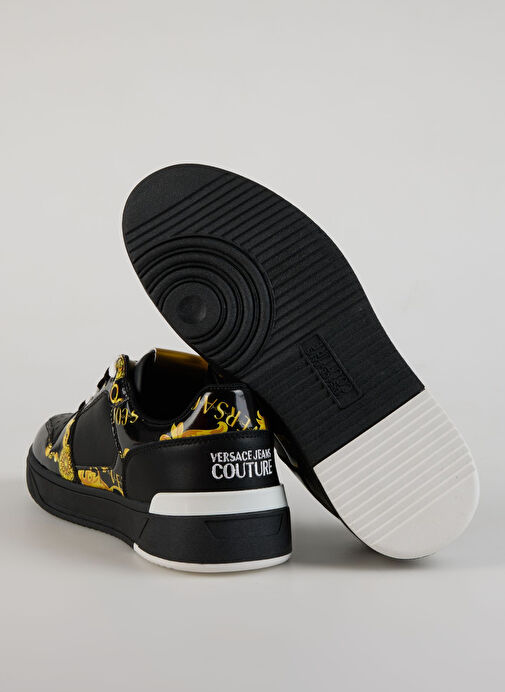 Versace Jeans Couture Siyah - Altın Erkek Deri Sneaker FONDO STARLIGHT DIS. SJ4 - Görsel 5