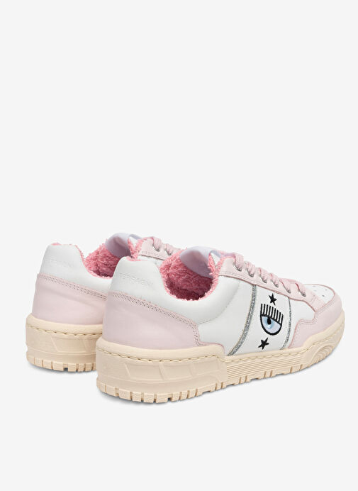 Chiara Ferragni Pembe-Beyaz Kadın Deri Sneaker CF3003_171 - Görsel 3