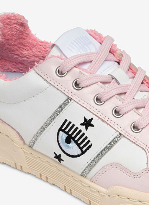 Chiara Ferragni Pembe-Beyaz Kadın Deri Sneaker CF3003_171 - Görsel 5