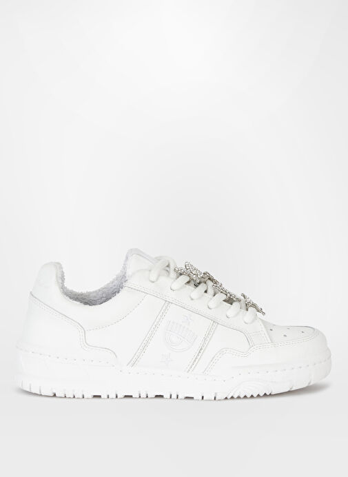 Chiara Ferragni Beyaz Kadın Deri Sneaker CF3405_009 - Görsel 2