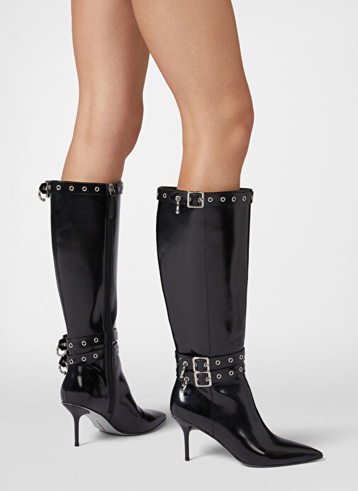 Chiara Ferragni Siyah Kadın Topuklu Çizme CF3450_001 - Görsel 3