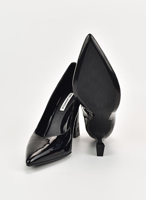 Karl Lagerfeld Siyah Kadın Deri Stiletto KL33514 1BP - Görsel 5