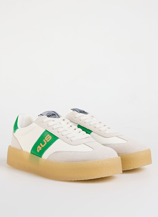 4Us Beyaz-Yeşil Erkek Sneaker MARK 100 - Görsel 3