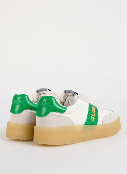 4Us Beyaz-Yeşil Erkek Sneaker MARK 100 - Görsel 4
