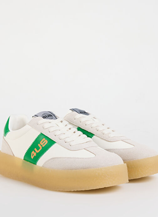4Us Beyaz-Yeşil Erkek Sneaker MARK 100 - Görsel 6