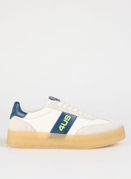 4Us Beyaz-Lacivert Erkek Sneaker MARK 100 - Görsel 2