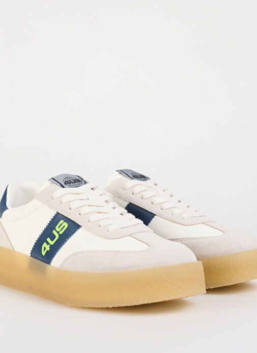 4Us Beyaz-Lacivert Erkek Sneaker MARK 100 - Görsel 6
