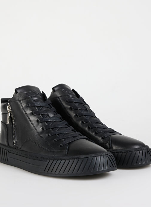 4Us Siyah Erkek Deri Sneaker SPORTDAY D-003 - Görsel 6