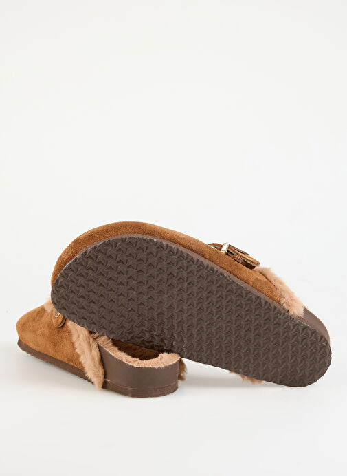 F By Fabrika Taba Kadın Süet Terlik KAYRAN - Görsel 5