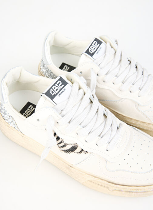 4B12 Beyaz Kadın Deri Sneaker HYPER-D835 - Görsel 6