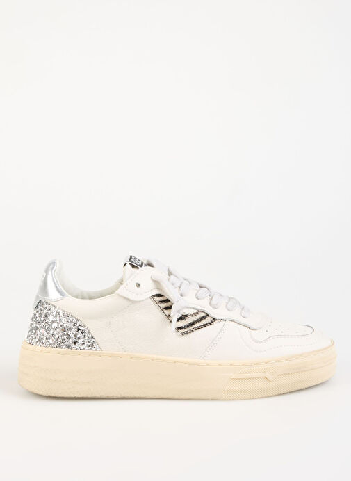 4B12 Beyaz Kadın Deri Sneaker HYPER-D835 - Görsel 7