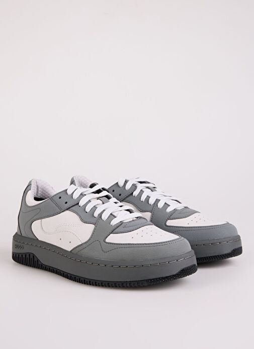 Hugo Beyaz-Gri Erkek Deri Sneaker RED-50529587 - Görsel 3