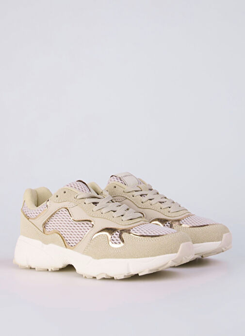 Fabrika Bej-Altın Kadın Sneaker MARTIN - Görsel 3